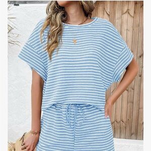 Short sleeve matching lounge set